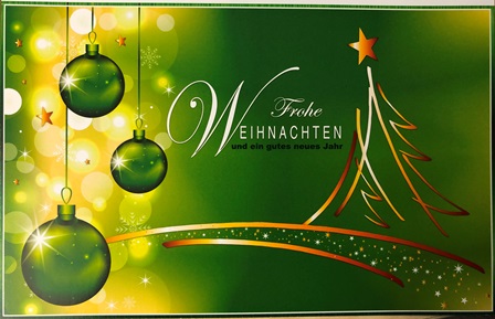 Weihnachtskarte: Grüner Weihnachtstraum