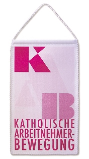 Tischwimpel mit KAB-Logo