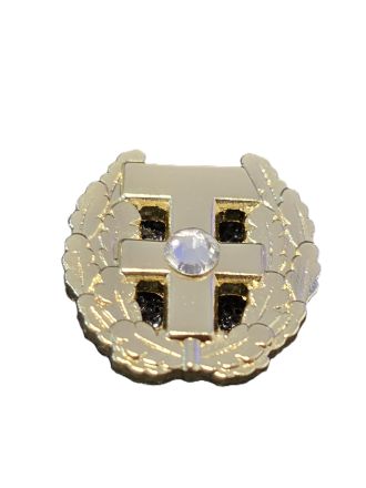 Abzeichen Kranz gold mit Schmuckstein/60 Jahre