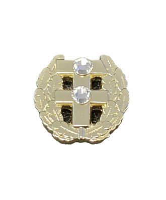Abzeichen Kranz gold mit Schmucksteine/70 Jahre
