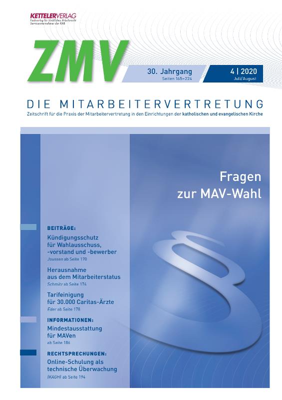 ZMV-Einzelheft 4/2020